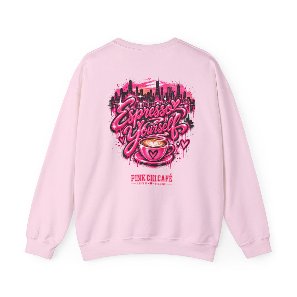 Pink Chi Cafe Classic Crewneck