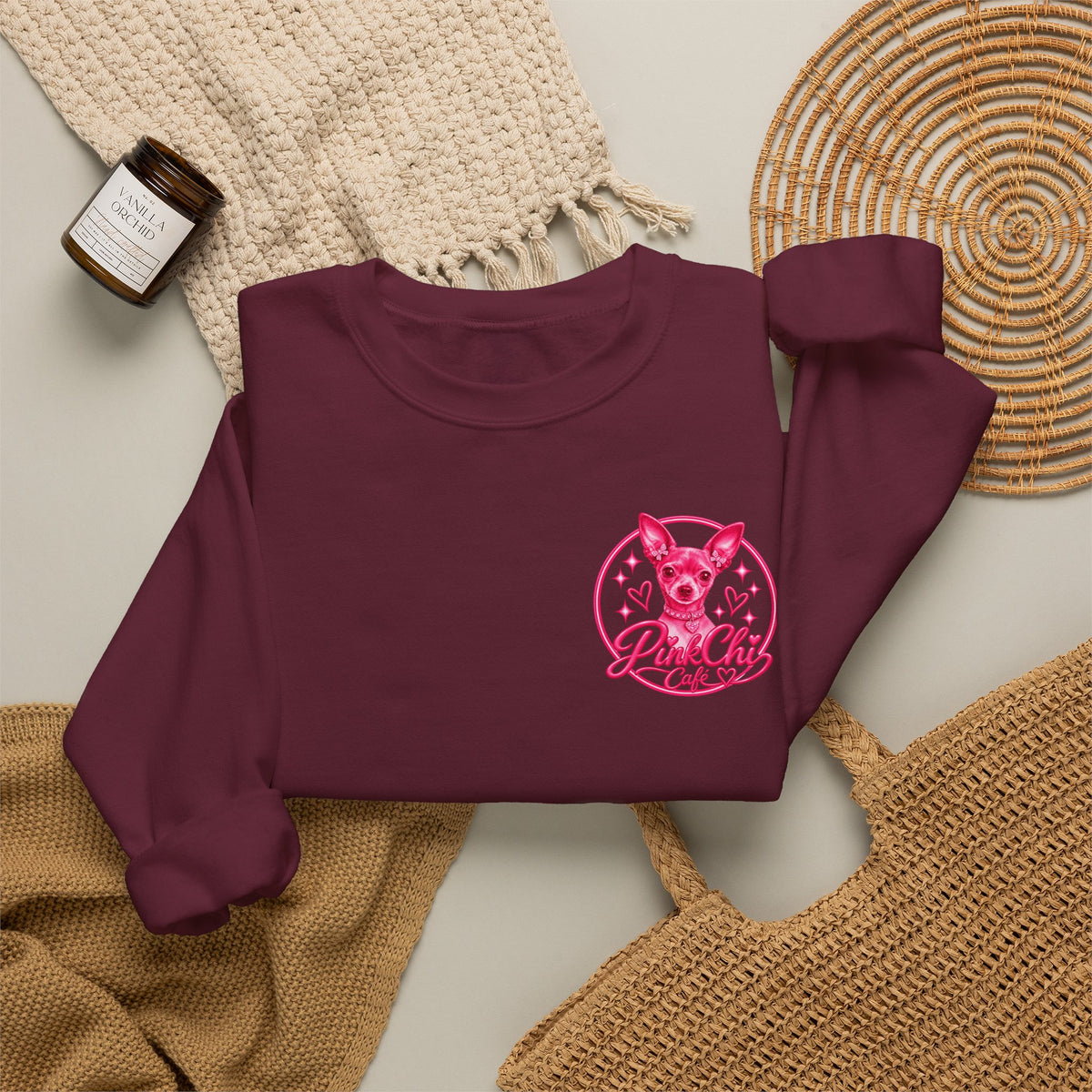 Pink Chi Cafe Classic Crewneck