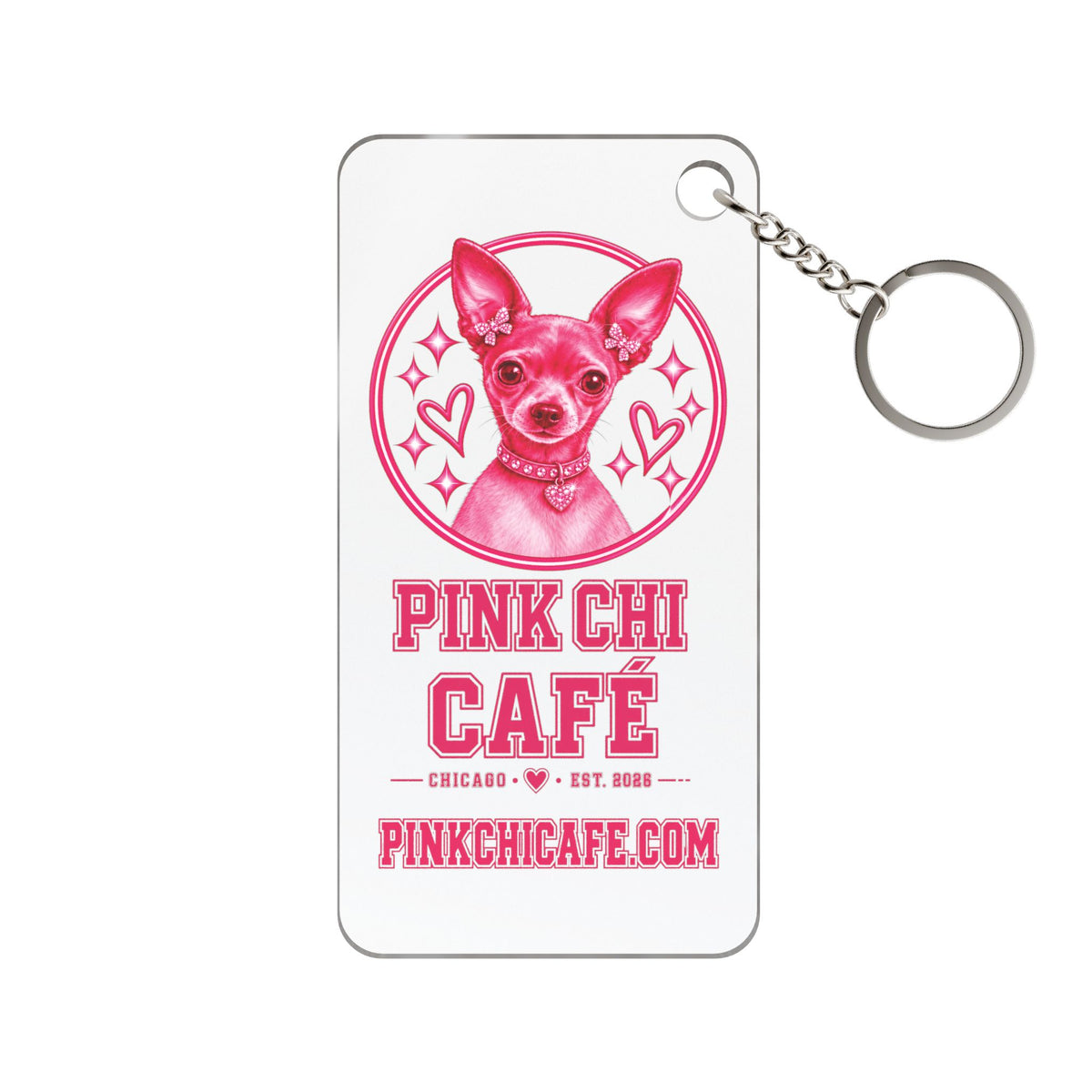 Pink Chi Cafe Keychain
