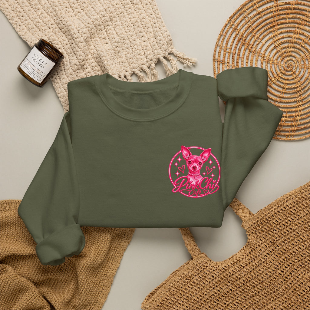 Pink Chi Cafe Classic Crewneck