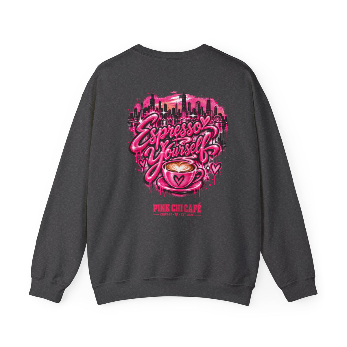 Pink Chi Cafe Classic Crewneck