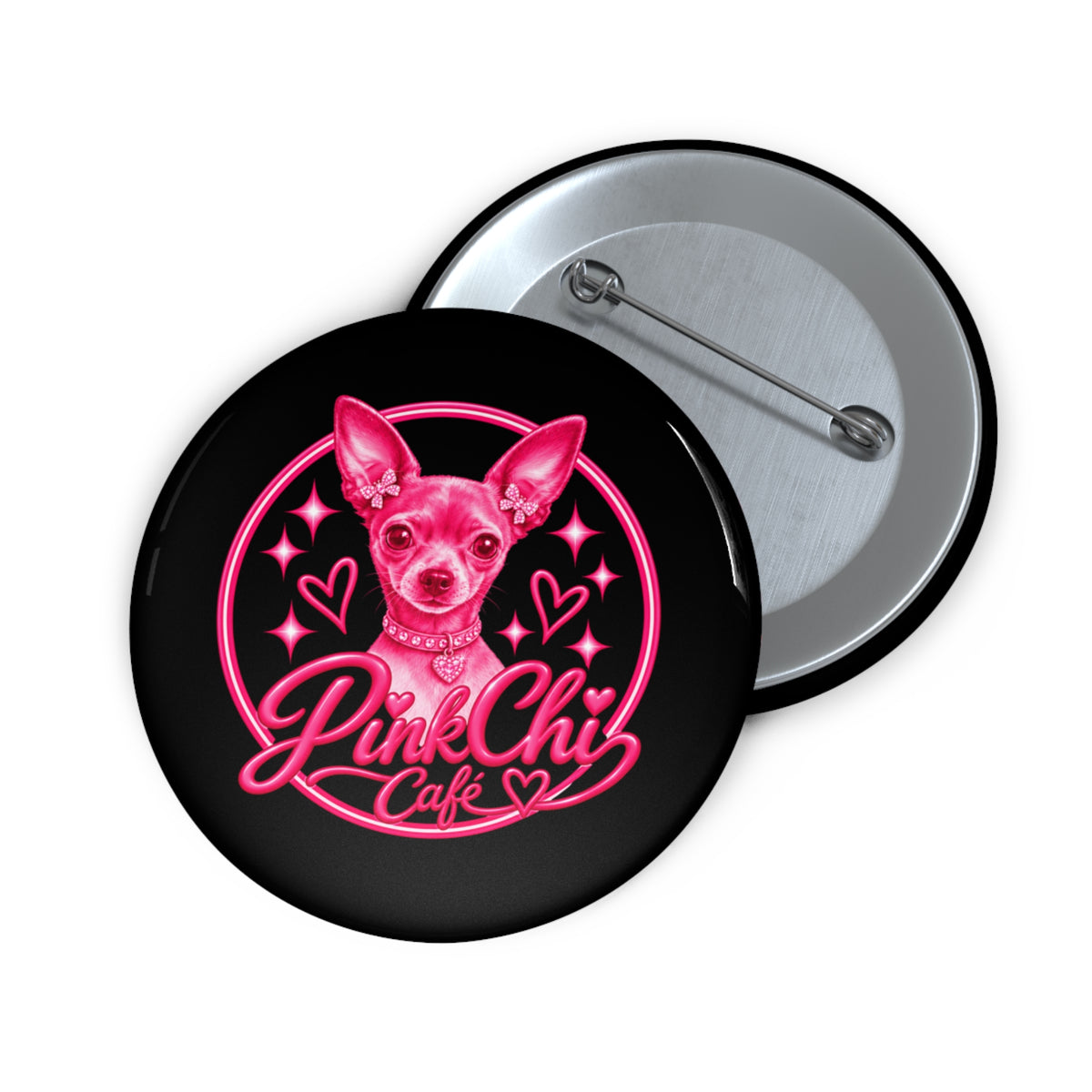 Pink Chi Cafe Logo Pin