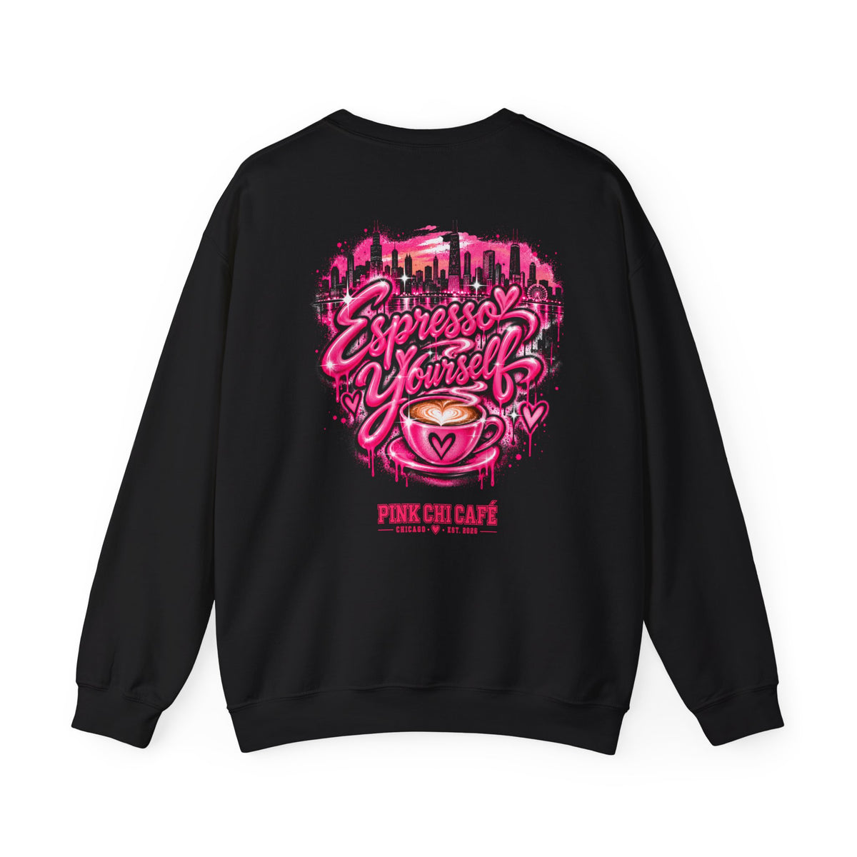 Pink Chi Cafe Classic Crewneck
