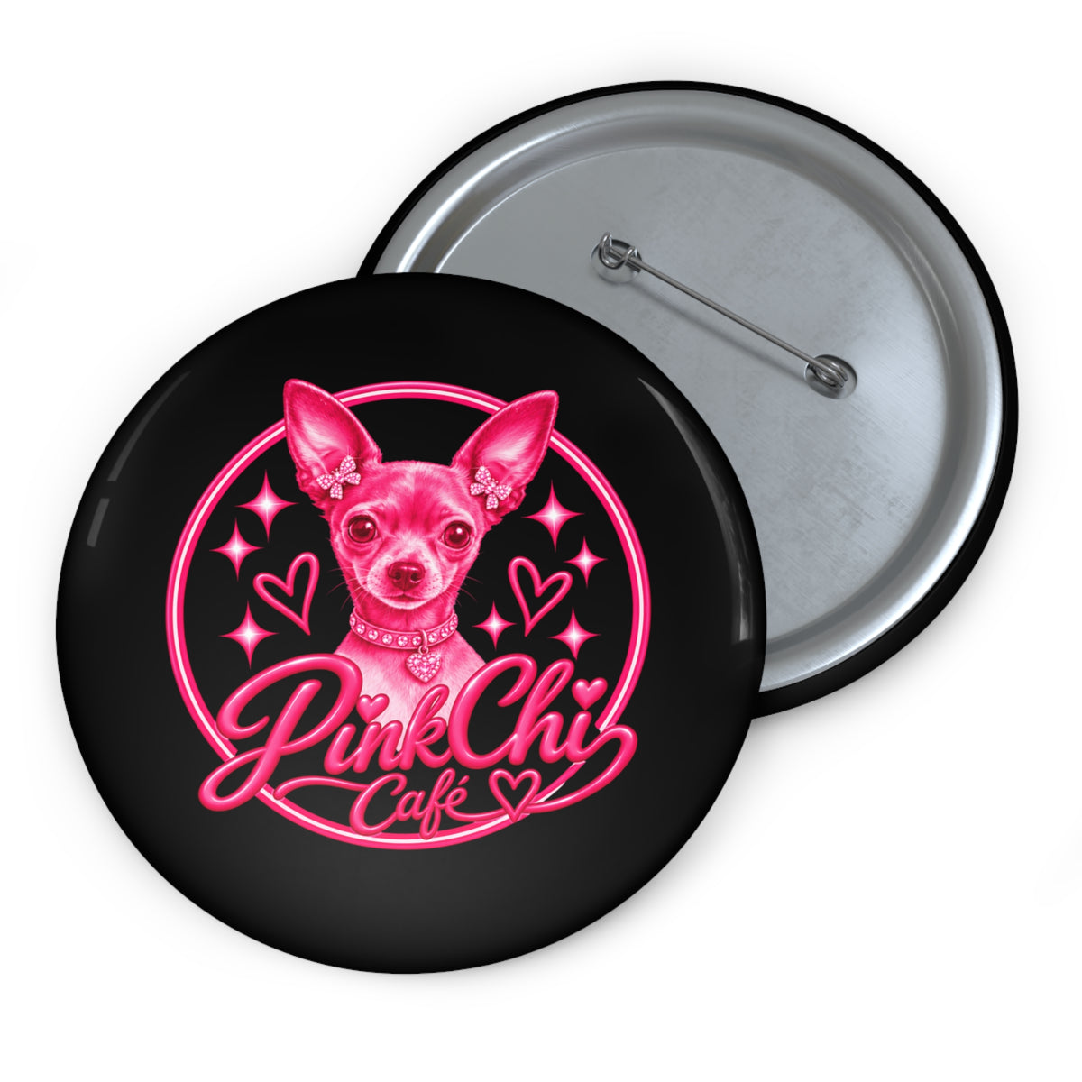 Pink Chi Cafe Logo Pin