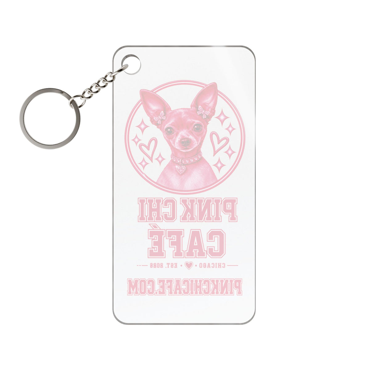 Pink Chi Cafe Keychain