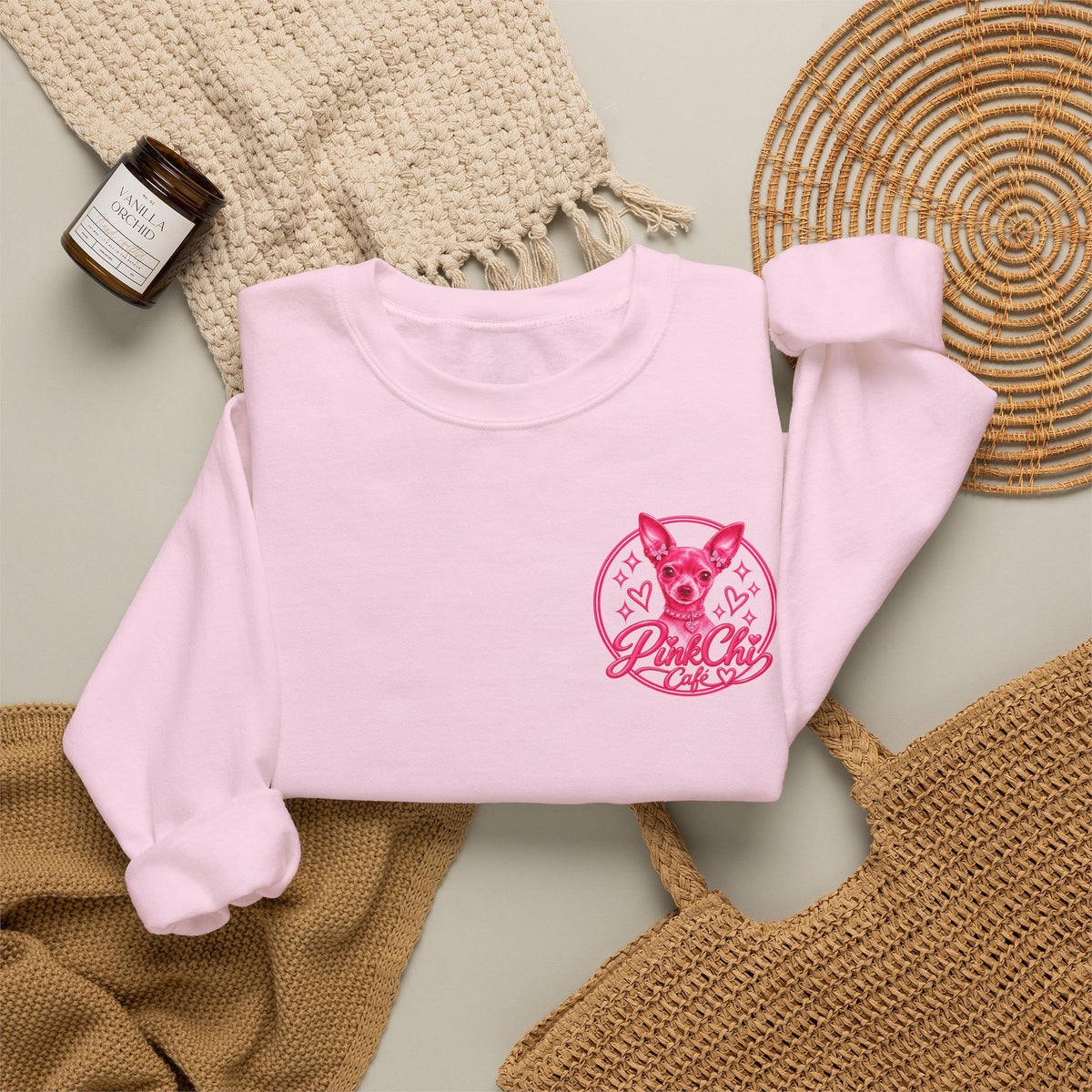 Pink Chi Cafe Classic Crewneck