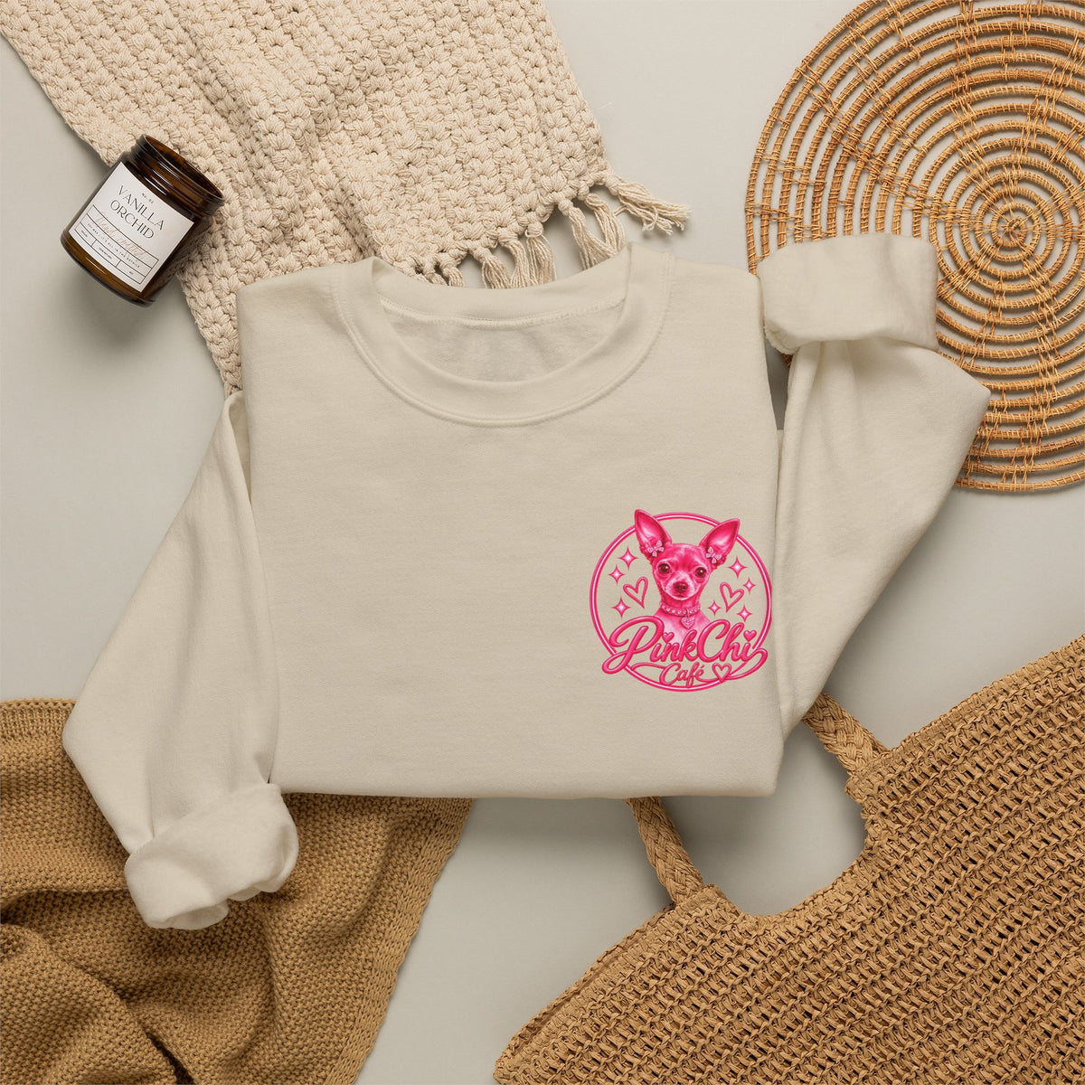 Pink Chi Cafe Classic Crewneck