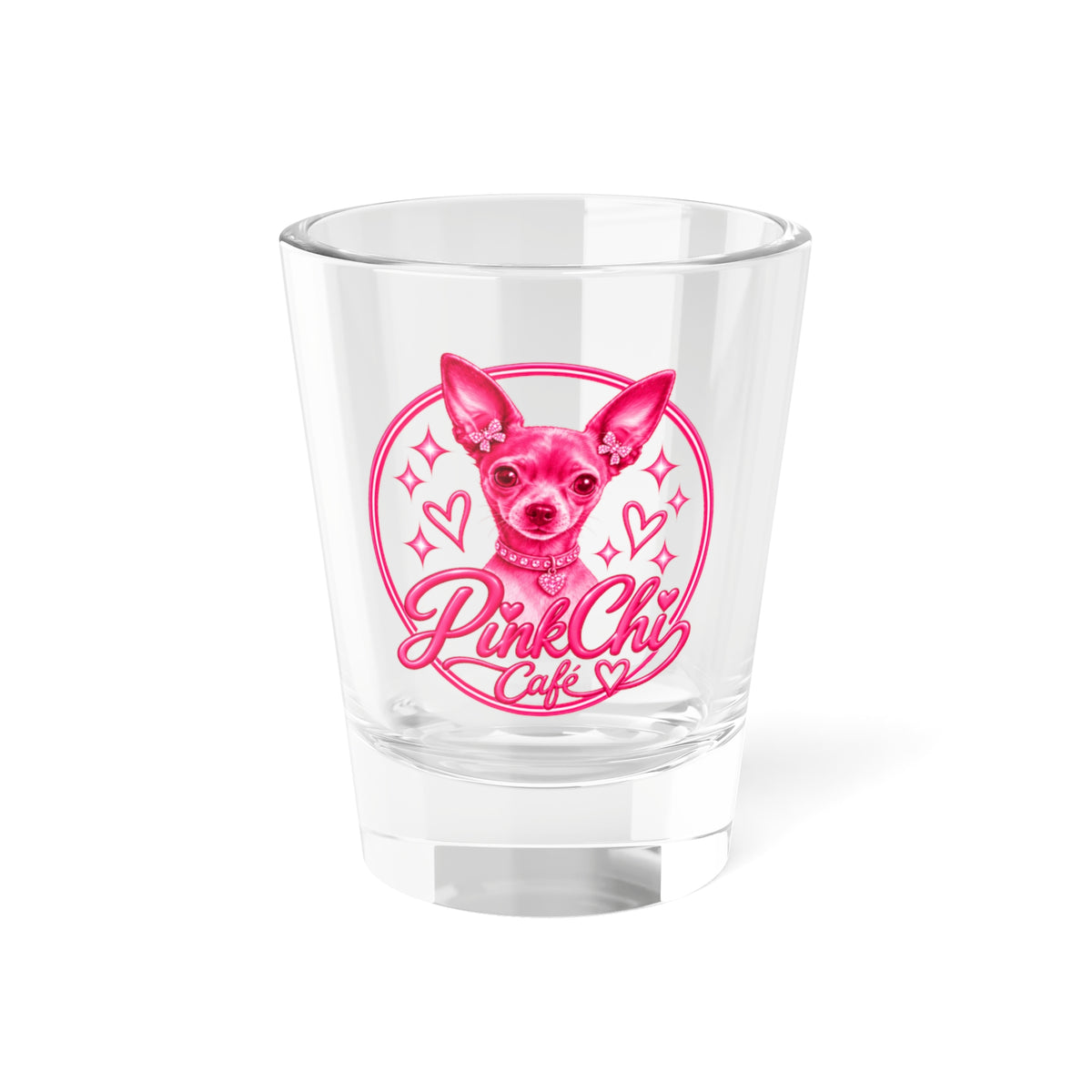 Pink Chi Café Espresso Shot Glass 1.5oz