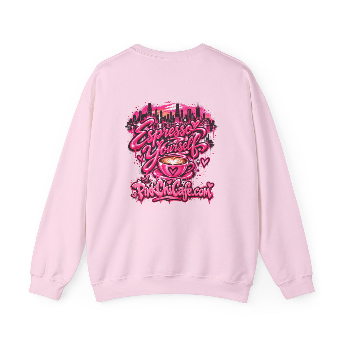 Pink Chi Cafe Classic Crewneck