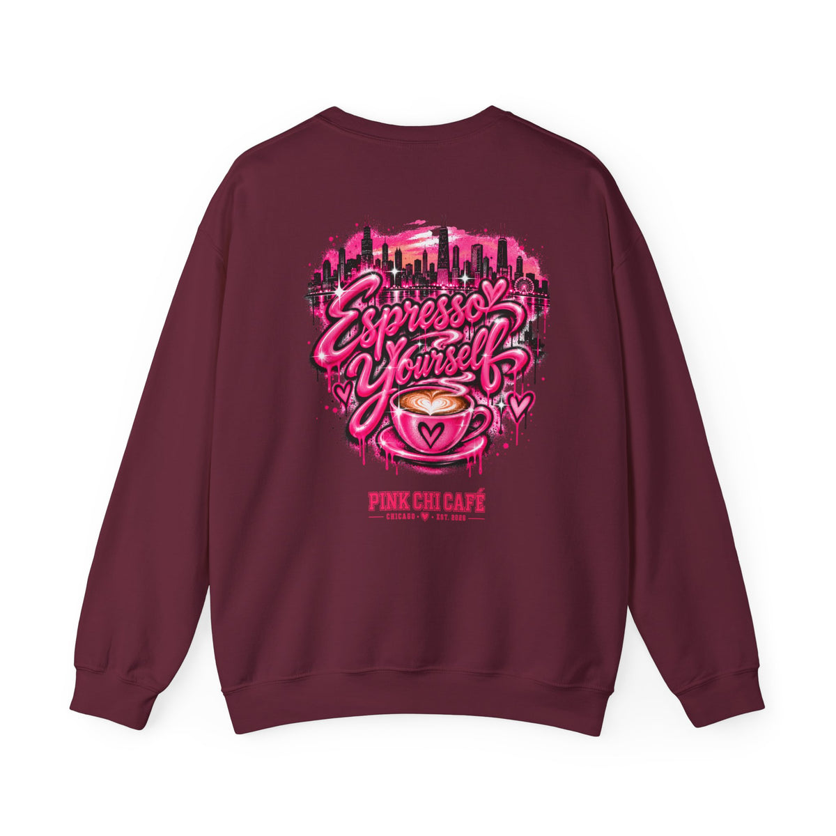 Pink Chi Cafe Classic Crewneck