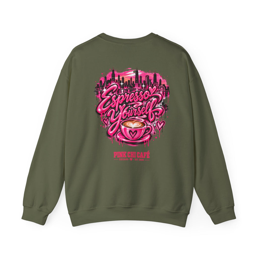 Pink Chi Cafe Classic Crewneck