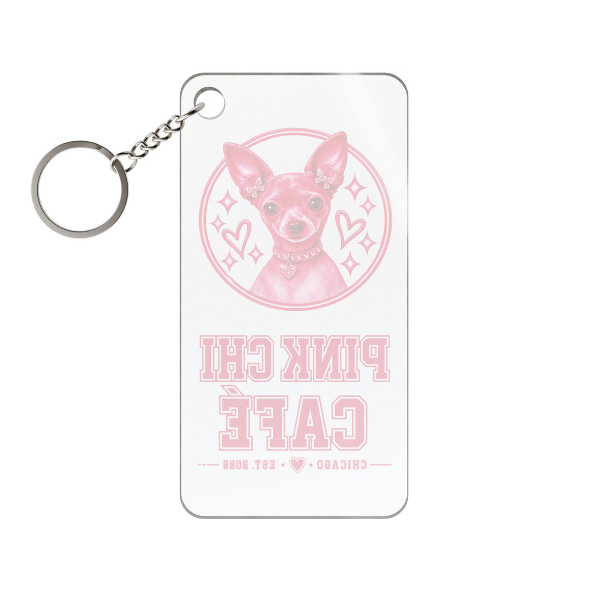 Pink Chi Cafe Keychain